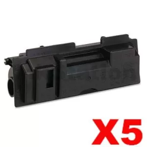 5 x Non-Genuine TK-18 Black Laser Toner Cartridge For Kyocera FS-1020D, FS-1020DN, FS-1118MFP, KM-1500, KM-1815, KM-1820 - 7,200 pages