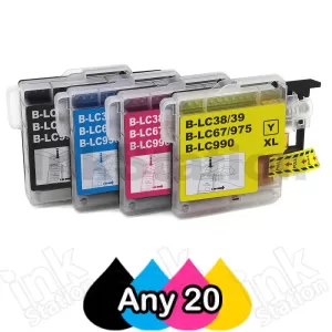 20 x Any Compatible Brother LC-67 Ink Combo