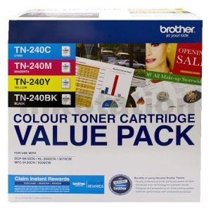 Value Pack - Genuine Brother TN-240CL4PK Toner [1BK,1C,1M,1Y]