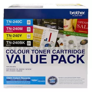Value Pack - Genuine Brother TN-240CL4PK Toner [1BK,1C,1M,1Y]