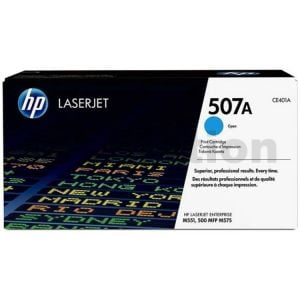 HP CE401A (507A) Genuine Cyan Toner Cartridge - 6,000 Pages