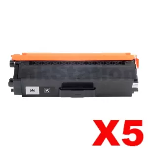 5 x Compatible Brother TN-349BK Black Toner Cartridge - 6,000 pages