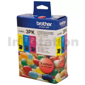 Genuine Brother LC-40CL3PK Colour Pack [C+M+Y] - 300 Pages each