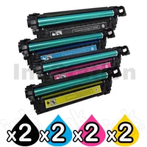 2 sets of 4 Pack Compatible Canon CART-323 High Capacity Combo [2BK,2C,2M,2Y]