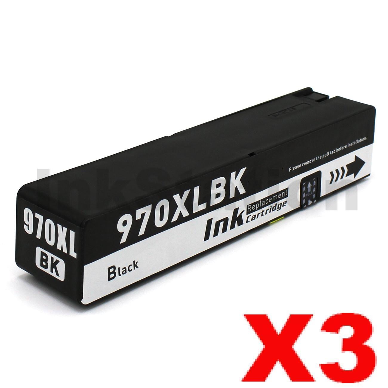 HP 3 x 970XL Compatible Black High Yield Inkjet Cartridge CN625AA