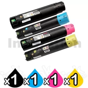 4 Pack Fuji Xerox DocuPrint CM505 Compatible Toner Cartridge [CT201680-CT201683] [1BK,1C,1M,1Y]