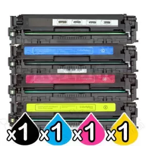 4 Pack HP CE320A-CE323A (128A) Compatible Toner Cartridges [1BK,1C,1M,1Y]