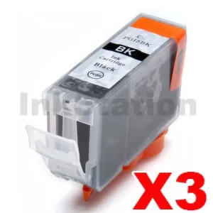 3 x Pack Canon PGI-5BK Compatible Black Inkjet Cartridges (with Chip)