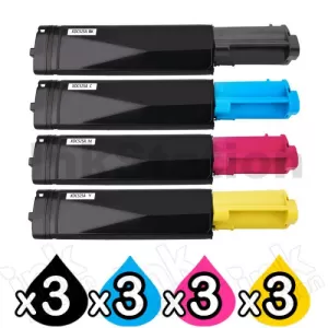 3 sets of 4-Pack Fuji Xerox Compatible Docuprint C525A / C2090FS - Colour Combo Toner