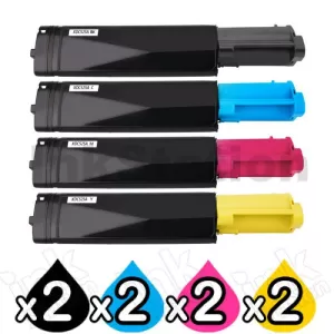 2 sets of 4-Pack Fuji Xerox Compatible Docuprint C525A / C2090FS - Colour Combo Toner