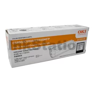 OKI Genuine C5800/5900/C5550MFP Black Toner Cartridge - 6,000 pages (43324428)