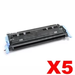 5 x Canon LBP5000 LBP5100 (CART-307BK) Compatible Black Toner Cartridge - 2,500 Pages
