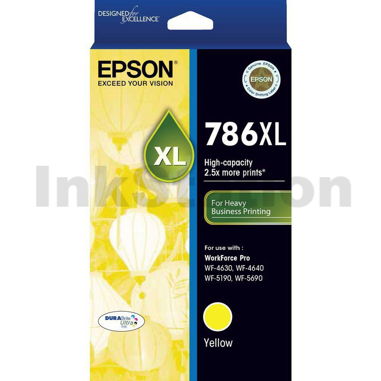 Epson 786XL High Yield Black + 786 Standard Yield CMY Genuine Ink Cartridge Value Pack