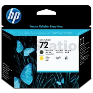 HP 72 Genuine Matte Black and Yellow Printhead C9384A