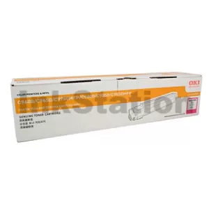 OKI Genuine C9600/C9650/C9800/C9850 Magenta Toner Cartridge-15,000 pages (42918918)