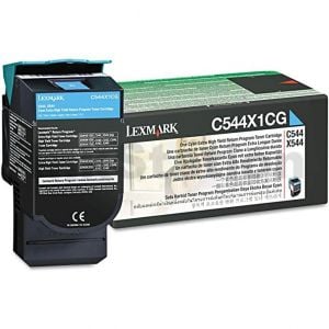 Lexmark (C544X1CG) Genuine C544 / C546 / X544 / X546 Cyan XHY Toner Cartridge - 4,000 pages