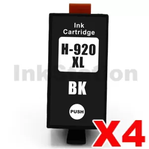4 x HP 920XL Compatible Black High Yield Inkjet Cartridge CD975AA