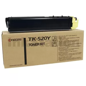 1 x Genuine Kyocera TK-520Y Yellow Toner Cartridge FS-C5015N - 4,000 pages