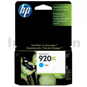 HP 920XL Genuine Cyan High Yield Inkjet Cartridge CD972AA