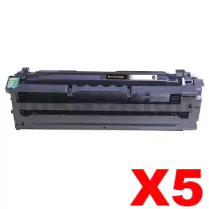 5 x Compatible Samsung CLP-680, CLX-6260 [CLT-K506L K506L] Black Toner SU173A - 6,000 pages