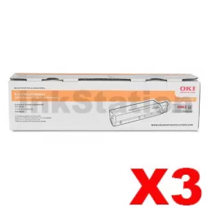 3 x Genuine OKI B431/MB471/491 High Yield Toner Cartridge (44917603) - 12,000 pages