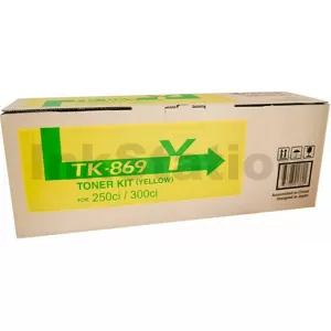 1 x Genuine Kyocera TK-869Y Yellow Toner TASKalfa 250ci, TASKalfa 300ci - 12,000 pages