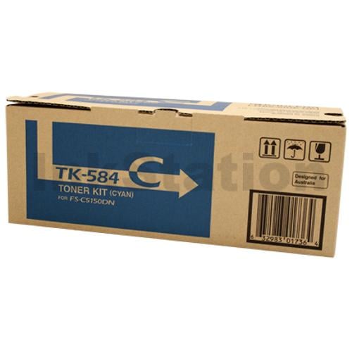 Kyocera Genuine TK-584C Cyan Toner Cartridge FS-C5150DN - 2,800 pages ...