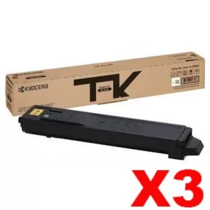 3 x Genuine Kyocera TK-8119K Black Toner ECOSYS M8130CIDN, M8124CIDN - 12,000 pages