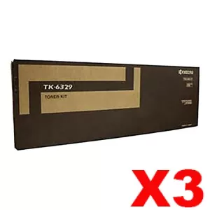 3 x Genuine Kyocera TK-6329 Toner Cartridge TASKalfa 4002i, TASKalfa 5002i, TASKalfa 6002i