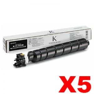 5 x Genuine Kyocera TK-8529K Black Toner Cartridge - 30,000 pages
