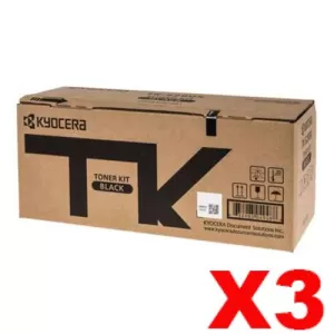 3 x Genuine Kyocera TK-5294K Black Toner Cartridge Ecosys P7240CDN - 17,000 pages
