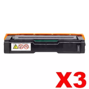 3 x Lanier SPC220N / SPC221N / SPC222SF Compatible Black Toner Cartridge [406059] - 2,000 pages