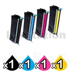 4 Pack Lexmark Compatible C734 / C736 / X734 / X736 / X738 Toner Cartridges - Black 8,000 pages & CMY 6,000 pages