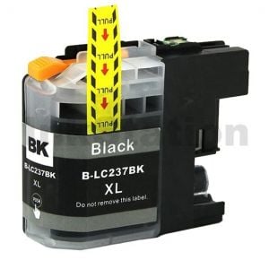 Compatible Brother LC-237XLBK Black High Yield Ink Cartridge - 1,200 pages