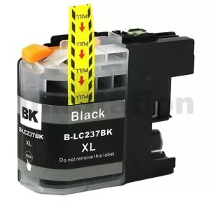 Compatible Brother LC-237XLBK Black High Yield Ink Cartridge - 1,200 pages