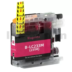 Compatible Brother LC-233M Magenta Ink Cartridge - 550 pages