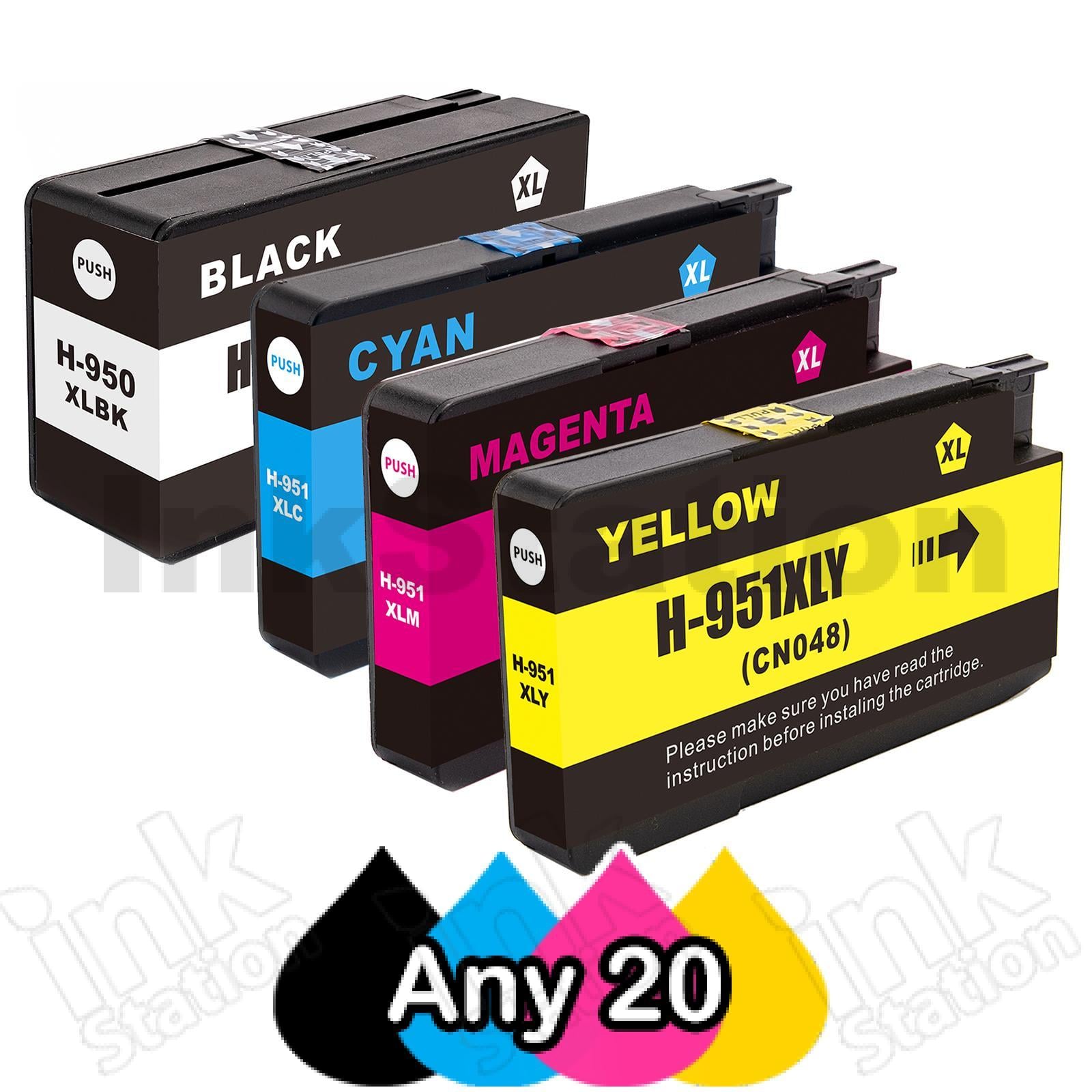 HP 4 Pack 950XL + 951XL Compatible Inkjet Cartridges CN045AA CN048AA