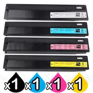 4-Pack Compatible Toshiba e-Studio 2505AC, 3005AC, 3505AC, 4505AC, 5005AC Toner Cartridges Combo T-FC505 [BK+C+M+Y]