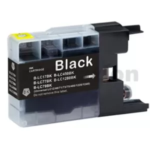 Compatible Brother LC73/LC77XLBK Black High Yield Ink Cartridge - 1,200 pages