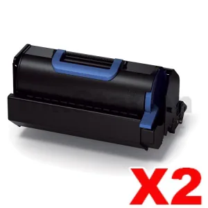2 x OKI Compatible B721 B731 MB760 MB770 Black Toner Cartridge - 25,000 pages (45488903)