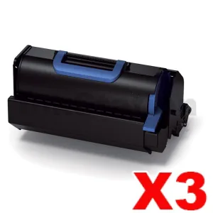 3 x OKI Compatible B721 B731 MB760 MB770 Black Toner Cartridge - 25,000 pages (45488903)