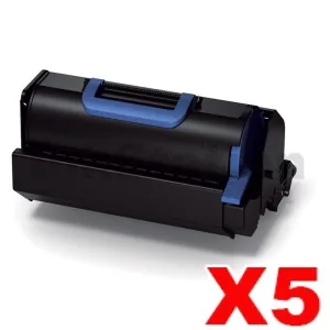 5 x OKI Compatible B721 B731 MB760 MB770 Black Toner Cartridge - 25,000 pages (45488903)