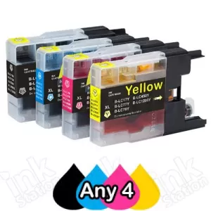 Any 4 Compatible Brother LC73/LC77XL High Yield Ink Cartridge