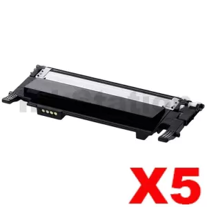 5 x Compatible Samsung CLP-360, CLP-365, CLX-3300, CLX-3305 [CLT-K406S K406] Black Toner SU120A - 1,500 pages