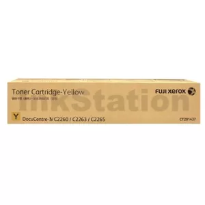 Genuine Fuji Xerox DocuCentre IV C2260, C2263, C2265 Yellow Toner Cartridge (CT201437) - 15,000 pages