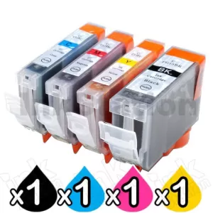 4-Pack Canon PGI-5BK, CLI-8C/M/Y Compatible Inkjet (with Chip) [1BK,1C,1M,1Y]