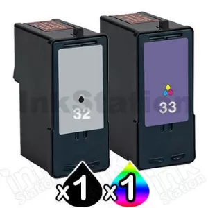 Lexmark No.32 & 33 Compatible Twinpack (18C0032 & 18C0033) [1BK,1CL]