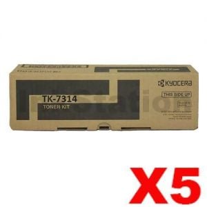 5 x Genuine Kyocera TK-7314 Toner Cartridge P4140dn - 15,000 Pages