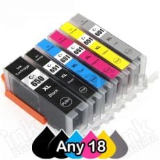 Any 18 x Canon PGI-650XL CLI-651XL Compatible High Yield Inkjet Cartridges