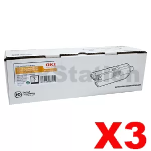 3 x OKI Genuine C310DN / C330DN / MC361 / MC362DN / C331DN Black Toner Cartridge - 3,500 pages (44469805)